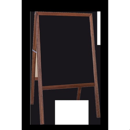 Flipside Marquee Easel Stained Hardwood Two Black Chalkboards 31221